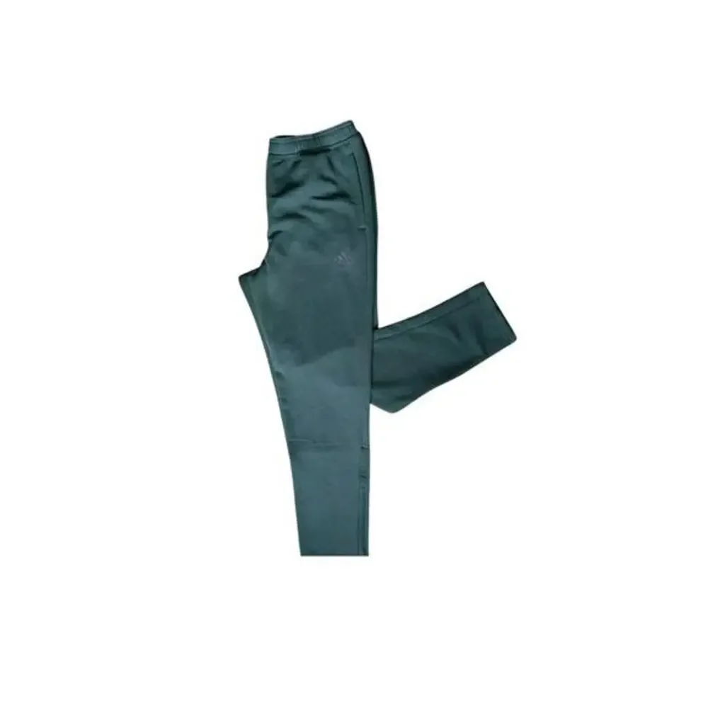 ADIDAS Tapered Zip Leg Size XL Green Stitched Logo Men's‎ Fleece Sweat Pants